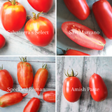 Frøpakke: 4 saustomater, økologiske tomatfrø