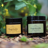Hageskrubb + hagebalm